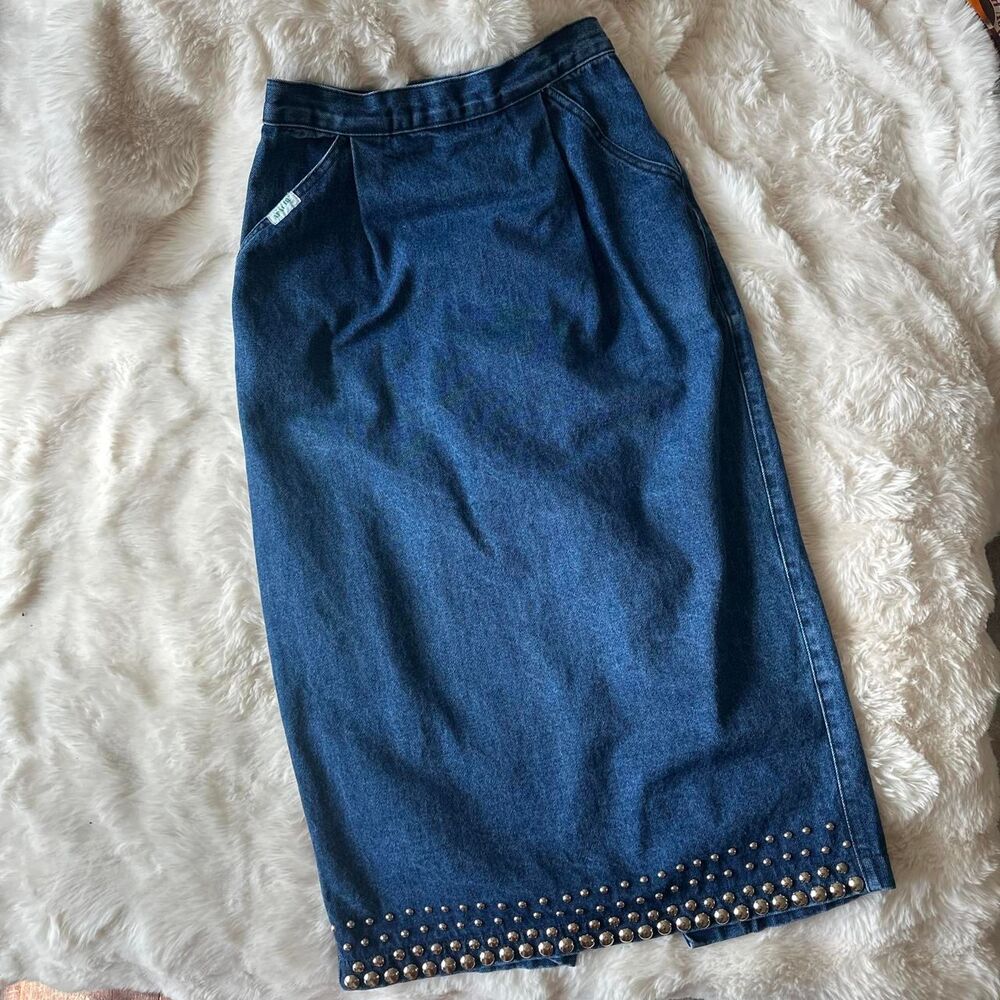 American-vintage Women's Blue Denim Skirt